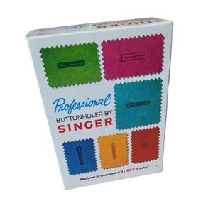 Vintage Professional Complete  Buttonholer By Singer 1970 Original Box